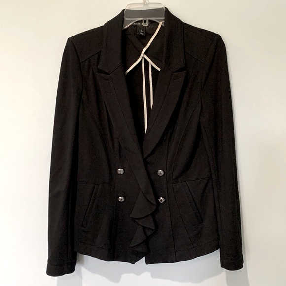 White House Black Market Ruffle Blazer size 8 - Picture 1 of 6
